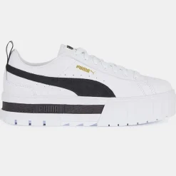 Femme Puma Baskets Mayze Leather blanc/noir