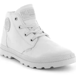 Outlet Palladium Baskets montantes en Toile Pampa Free blanches