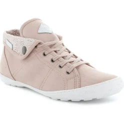 Outlet Palladium Baskets montantes en Twill Gaetane rose clair