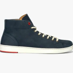 Hot Bocage Baskets montantes en Velours de Cuir Hadrien marine