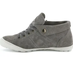Femme Palladium Baskets montantes en Velours de Cuir Gaetane gris moyen