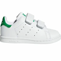 Hot Adidas Baskets Stan Smith en Cuir à scratch blanc/vert
