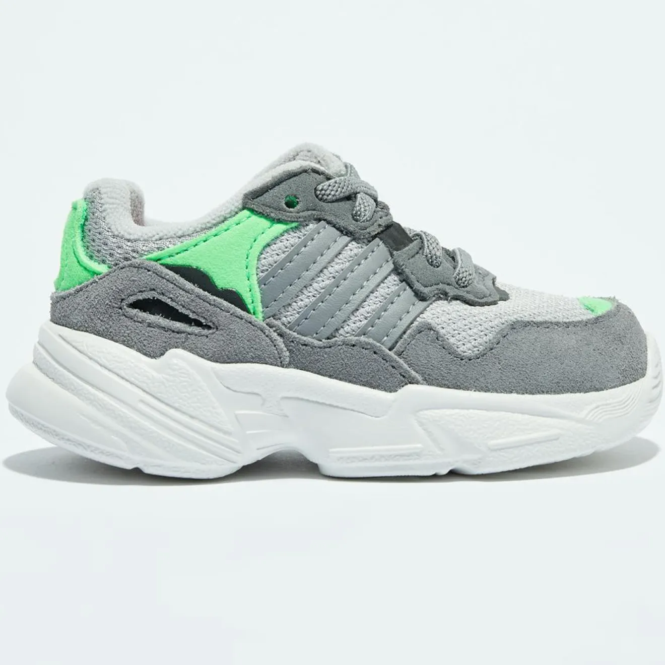 New Adidas Baskets Yung-96 gris/vert