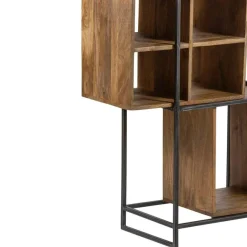 New Bois & Chiffons Bibliothèque 10 cases manguier stockholm naturel ciré - 85x35x180 cm