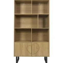 Online Home Deco Factory Bibliothèque Calypso marron/noir - 100x35x180 cm