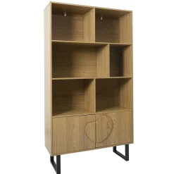 Online Home Deco Factory Bibliothèque Calypso marron/noir - 100x35x180 cm