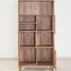 Wooden Art Bibliothèque Marina Flora marron - 80x155x36 cm