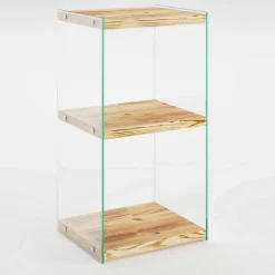 Clearance Wooden Art Bibliothèque Niagara chêne - 40x80x35 cm