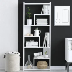 Hot Wooden Art Bibliothèque prins blanche - 60x150x15 cm