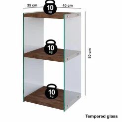 Best Homitis Bibliothèque R300 noyer - 40x80x35 cm