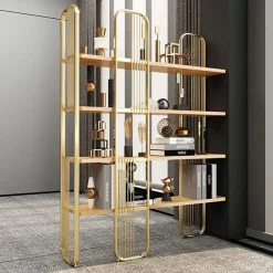 Wooden Art Bibliothèque Sierra jaune - 125x180x28 cm