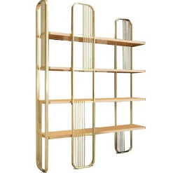 Wooden Art Bibliothèque Sierra jaune - 125x180x28 cm