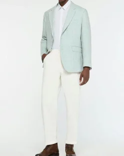 Sale Hackett London Blazer 100% Lin vert clair