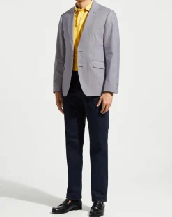 Best Hackett London Blazer en Coton & Lin Milleraie bleu/blanc