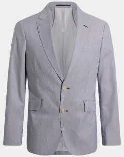 Best Hackett London Blazer en Coton & Lin Milleraie bleu/blanc