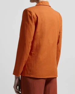 Online Garance Paris Blazer en Coton & Lin terre brûlée