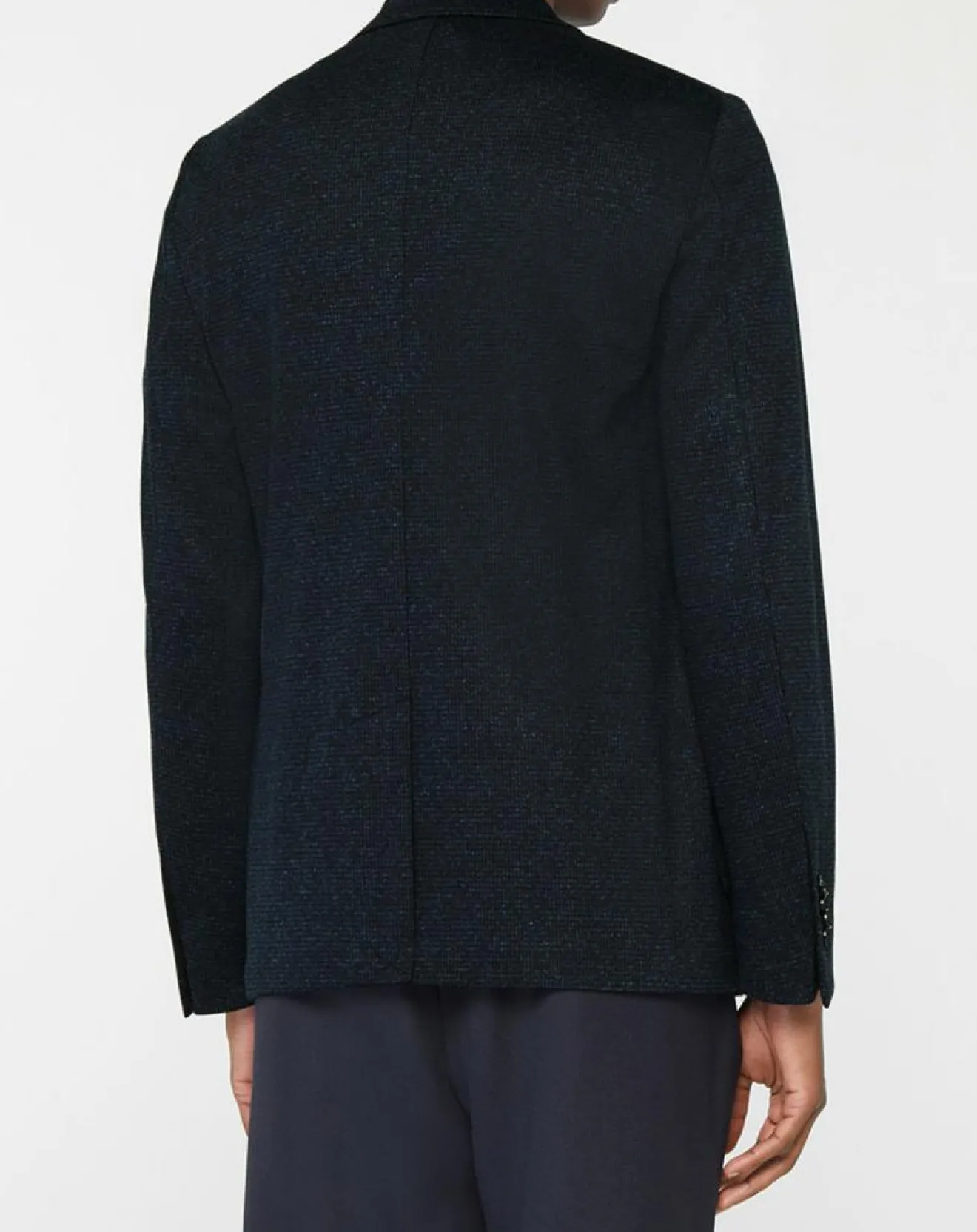 Homme Galeries Lafayette Blazer en Laine & Lin mélangés Stretch Laveste bleu marine