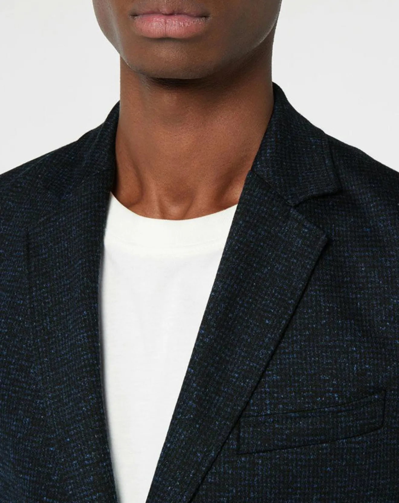 Homme Galeries Lafayette Blazer en Laine & Lin mélangés Stretch Laveste bleu marine