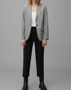 Femme Marc O'Polo Blazer en Laine mélangée à carreaux gris