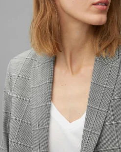 Femme Marc O'Polo Blazer en Laine mélangée à carreaux gris