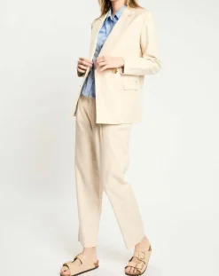 New Scotch & Soda Blazer en Lin mélangé écru