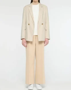 New Scotch & Soda Blazer en Lin mélangé écru