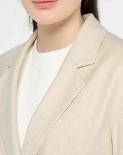 New Scotch & Soda Blazer en Lin mélangé écru