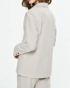 Femme Yerse Blazer en Lin mélangé Marianne beige