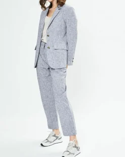 Yerse Blazer en Lin mélangé Marianne bleu marine