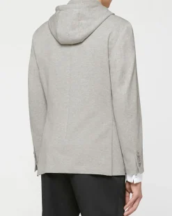 Clearance Hackett London Blazer Hoodie à capuche amovible gris clair