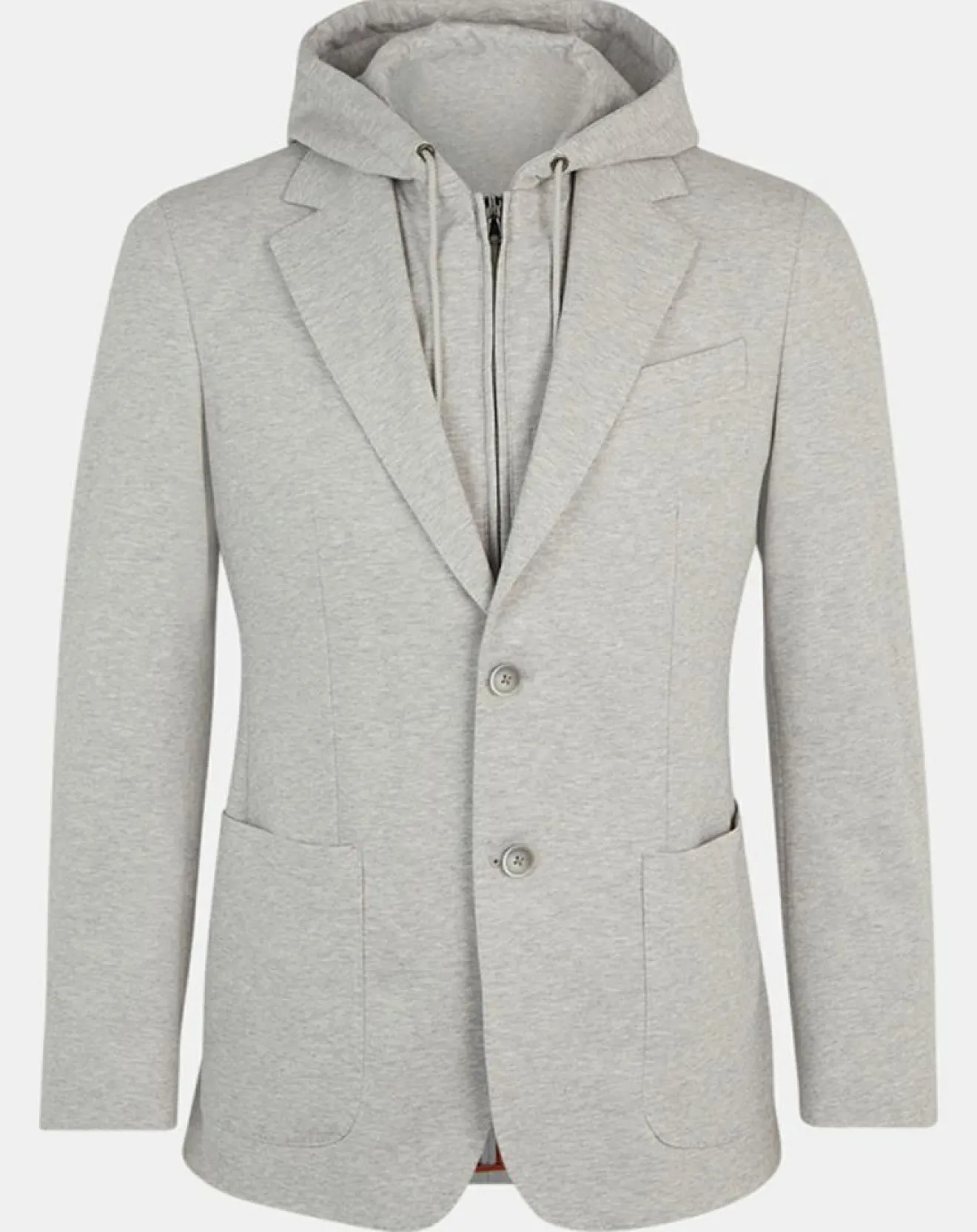 Clearance Hackett London Blazer Hoodie à capuche amovible gris clair