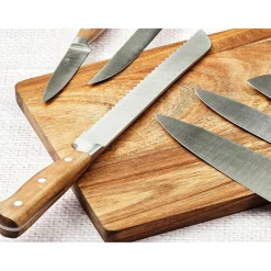 New Bjorn Bloc avec couteaux de cuisine et couteaux à steak Jakob Loviisa bois mat - 14 pièces