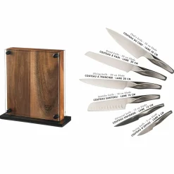 Bjorn Bloc avec couteaux de cuisine Larus Rauma gris métal - 7 pièces