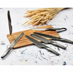 Bjorn Bloc avec couteaux de cuisine Larus Rauma gris métal - 7 pièces