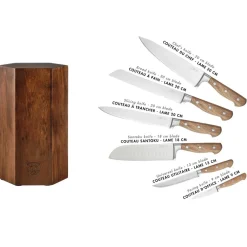 Bjorn Bloc avec couteaux de cuisine Jakob Imatra bois mat - 7 pièces