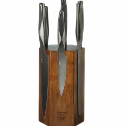 Hot Bjorn Bloc avec couteaux de cuisine Larus Imatra gris métal - 7 pièces