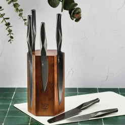 Hot Bjorn Bloc avec couteaux de cuisine Larus Imatra gris métal - 7 pièces