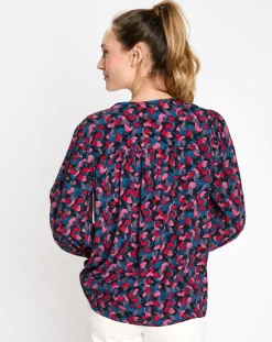 Femme Esprit Blouse à lacets print multicolore