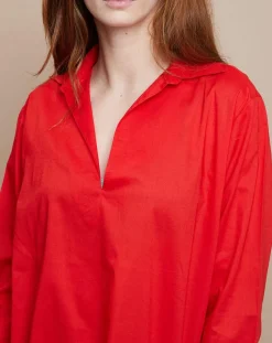 Femme Mare di Latte Blouse Ariane rouge