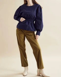 Femme Chloé Stora Blouse Beirut bleu marine