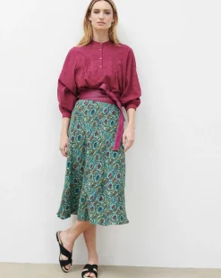 Femme Caroll Blouse Célestine à borderies beaujolais