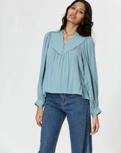 The Korner Blouse Elena bleue