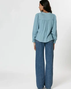 The Korner Blouse Elena bleue