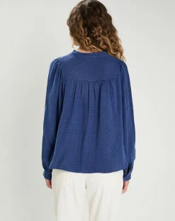 Best The Korner Blouse Elena bleue