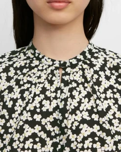 Femme Marc O'Polo Blouse en Coton bio à fleurs noir/écru