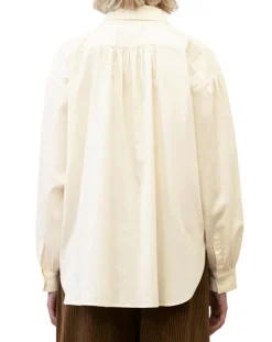 Femme Marc O'Polo Blouse en Popeline col polo écrue