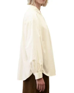 Femme Marc O'Polo Blouse en Popeline col polo écrue