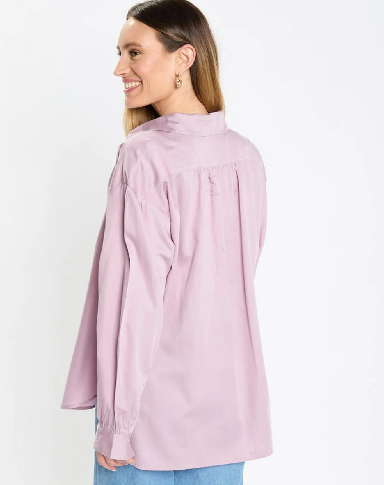 New Marc O'Polo Blouse en Popeline col polo violet clair