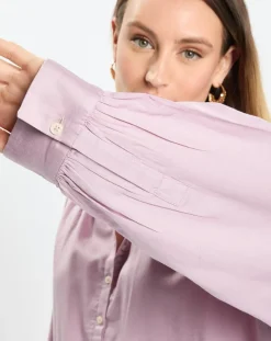 New Marc O'Polo Blouse en Popeline col polo violet clair