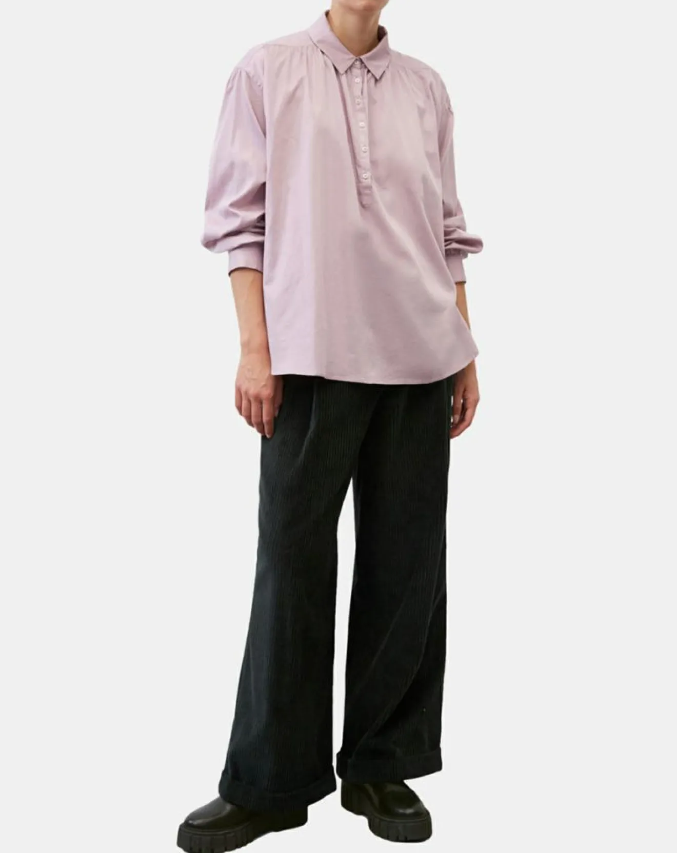 New Marc O'Polo Blouse en Popeline col polo violet clair
